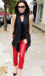 Victoria Beckham in leather pants