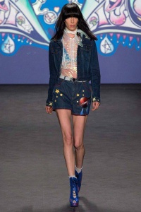 total denim look by Anna Sui