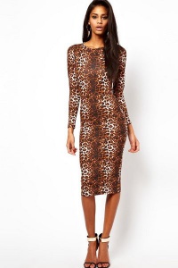 платье с леопардовым принтом ASOS