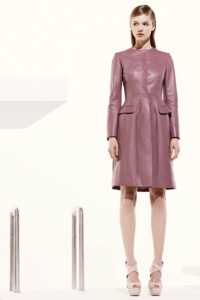 кожаное пальто Christian Dior